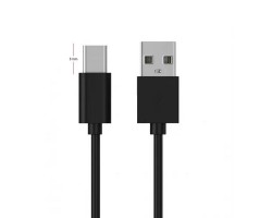 Adatátvitel adatkábel és töltő (USB - Type-C speciális, 8 mm hosszított fej, 100cm) fekete